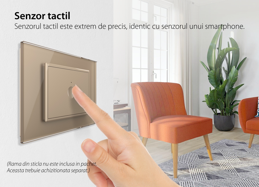 Modulo Interruttore semplice deviatore / invertitore wireless con touch Livolo, standard Italiano – Nuova Serie
