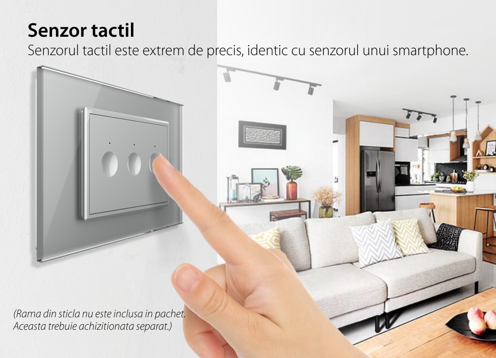 Modulo interruttore triplo deviatore / invertitore con touch Livolo, standard italiano, Nuova serie