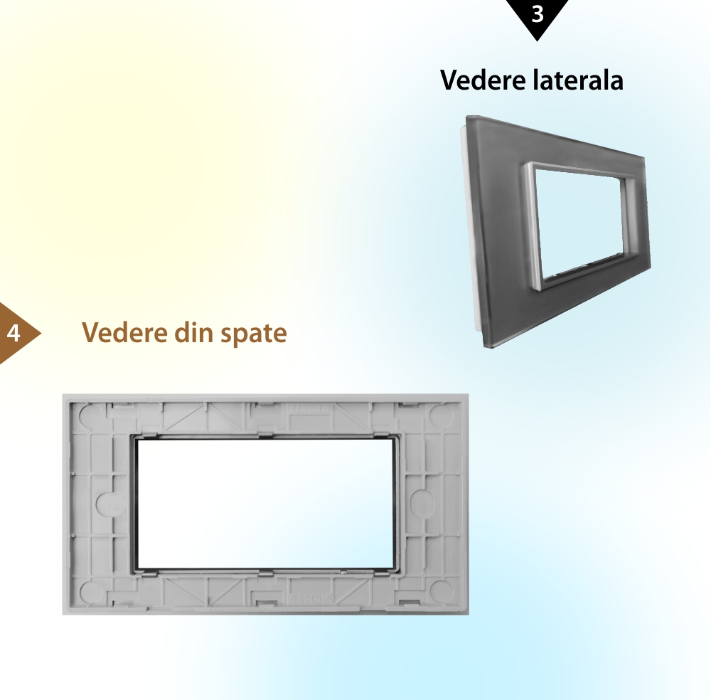 Cornice in vetro Livolo standard italiano 4M – Nuova serie