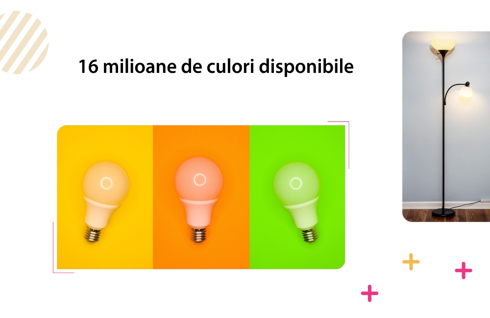 Lampadina intelligente LED Gosund Nite Bird WB4, Illuminazione RGB, Attacco E27, 800 Lumen, Controllo tramite app