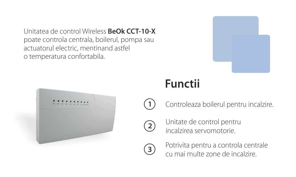 Unità di controllo wireless per il sistema di riscaldamento a pavimento BeOk CCT-10-X