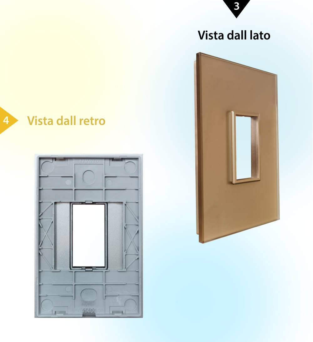 Cornice in vetro Livolo standard italiano 1M – Nuova serie