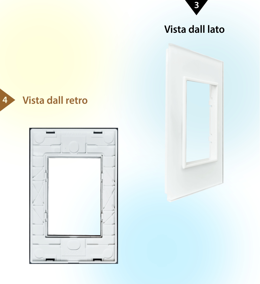Cornice vetro Livolo standard italiano 3M – Nuova serie