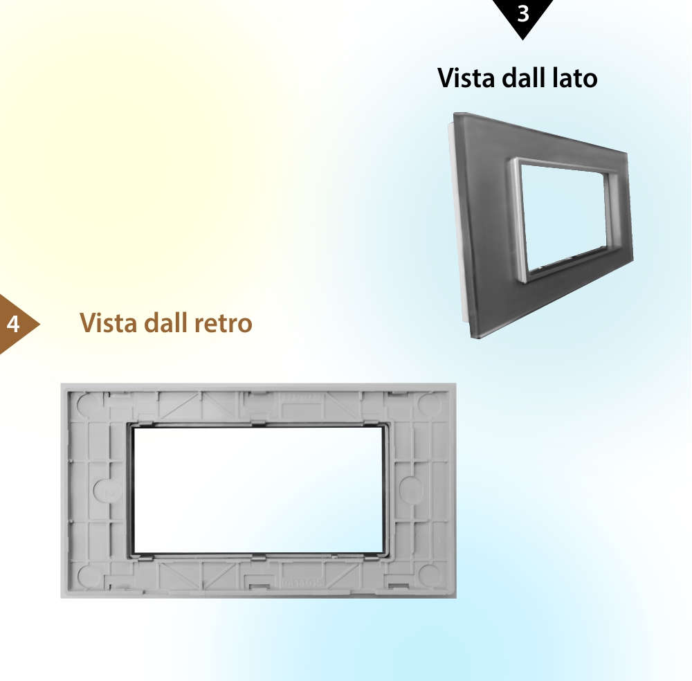 Cornice in vetro Livolo standard italiano 4M – Nuova serie