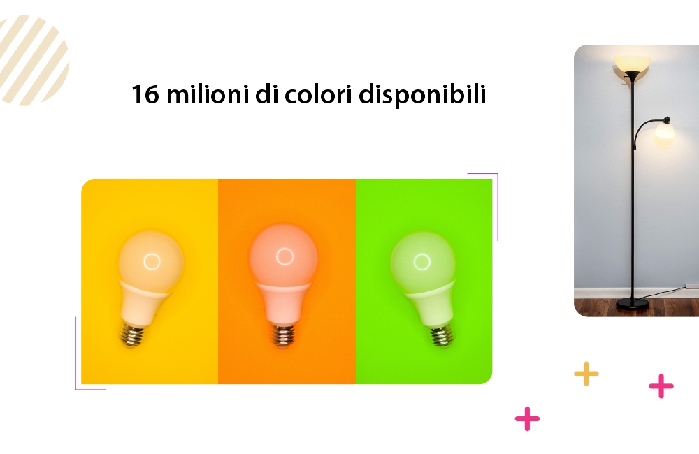 Lampadina intelligente LED Gosund Nite Bird WB4, Illuminazione RGB, Attacco E27, 800 Lumen, Controllo tramite app