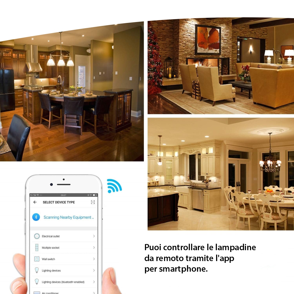 Lampadina intelligente LED Gosund Nite Bird WB4, Illuminazione RGB, Attacco E27, 800 Lumen, Controllo tramite app