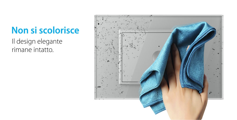 Interruttore touch Livolo con cornice in vetro, standard italiano – Nuova serie