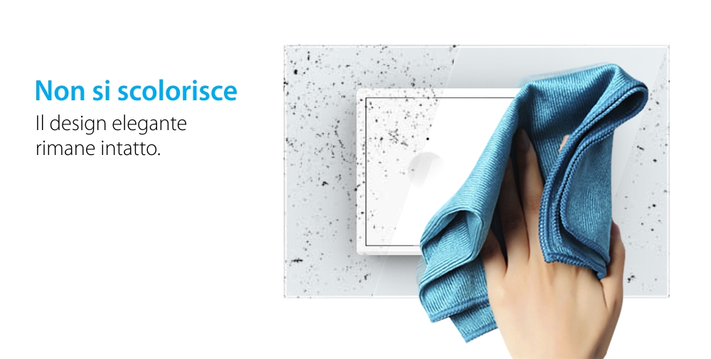Doppio deviatore / invertitore touch Livolo con cornice in vetro, standard italiano – Nuova serie