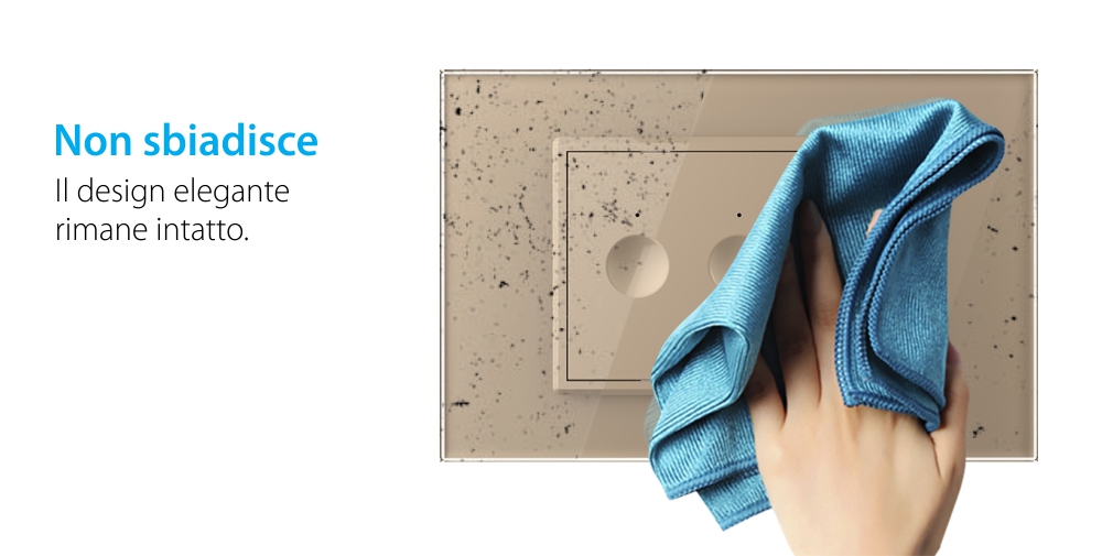 Interruttore triplo Livolo touch con cornice in vetro, standard italiano – Nuova serie