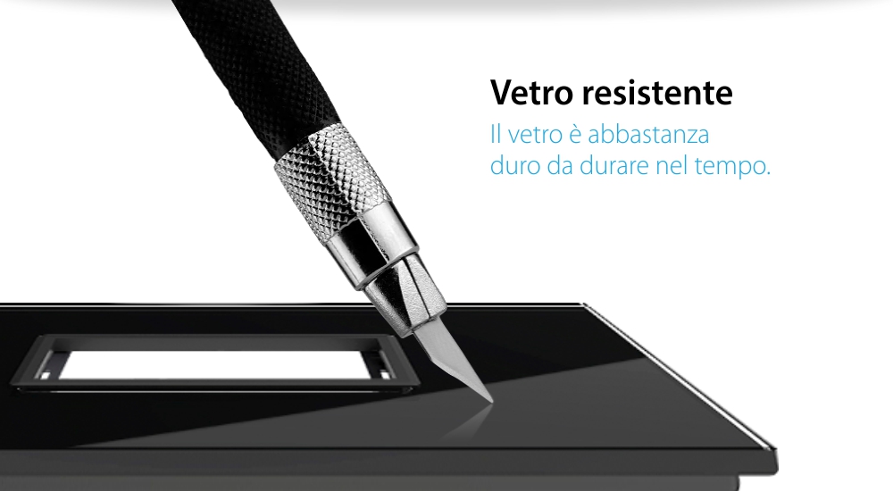 Cornice in vetro Livolo standard italiano 1M – Nuova serie