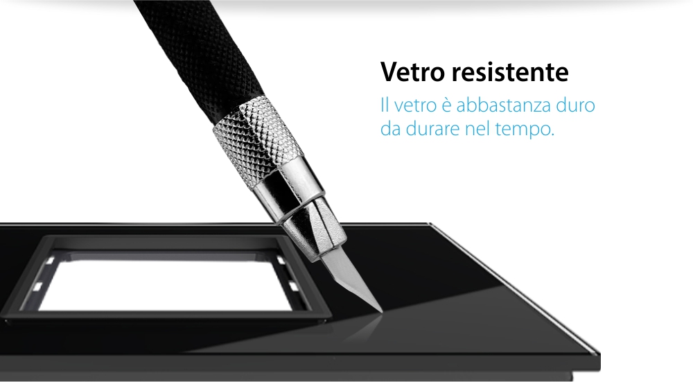 Cornice in vetro Livolo standard italiano 2M – Nuova serie