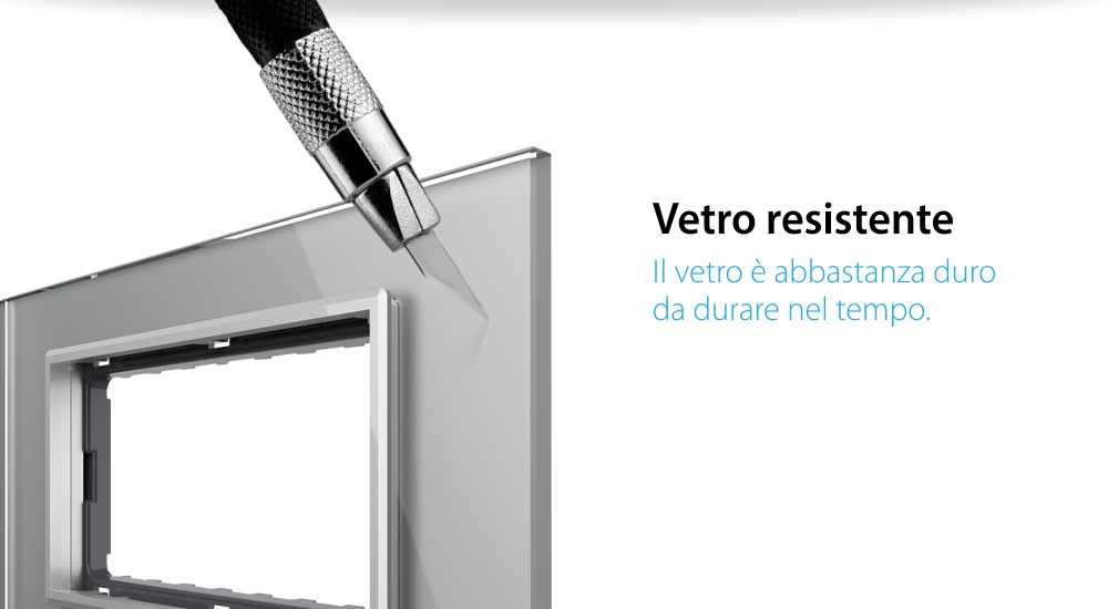 Cornice in vetro Livolo standard italiano 4M – Nuova serie