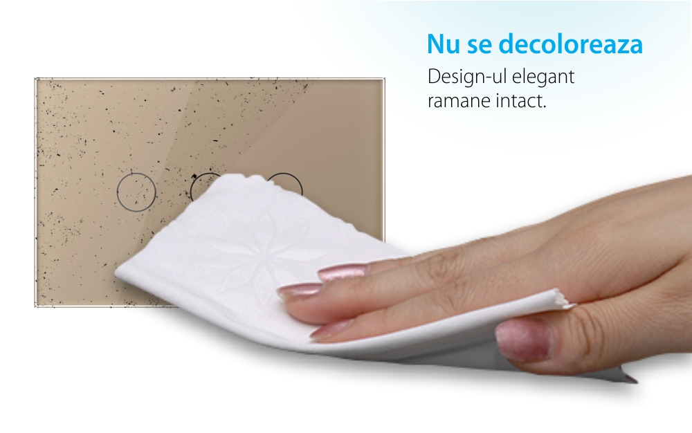 Interruttore triplo touch in vetro Livolo, standard italiano, protocollo ZigBee EC – Nuova serie