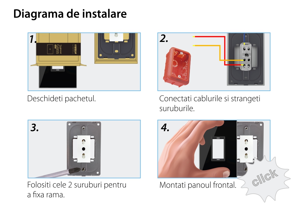 Cornice in vetro Livolo standard italiano 1M – Nuova serie