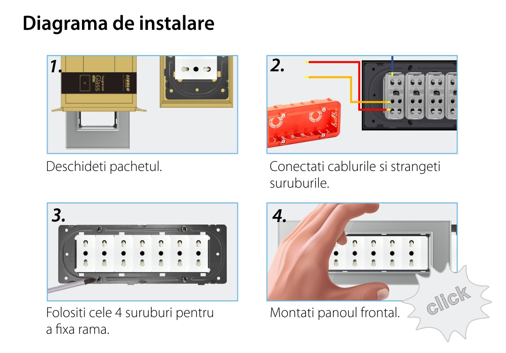 Cornice in vetro Livolo standard italiano 6/7M – Nuova serie