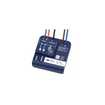 Ricevitore Somfy IZYMO io, Controllo Luce ON/OFF, Compatibile con Unità di Controllo Tahoma