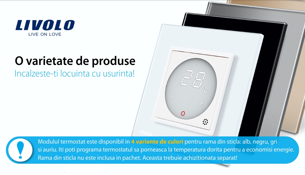 Modulo termostato Livolo per sistemi di riscaldamento elettrico – Nuova serie