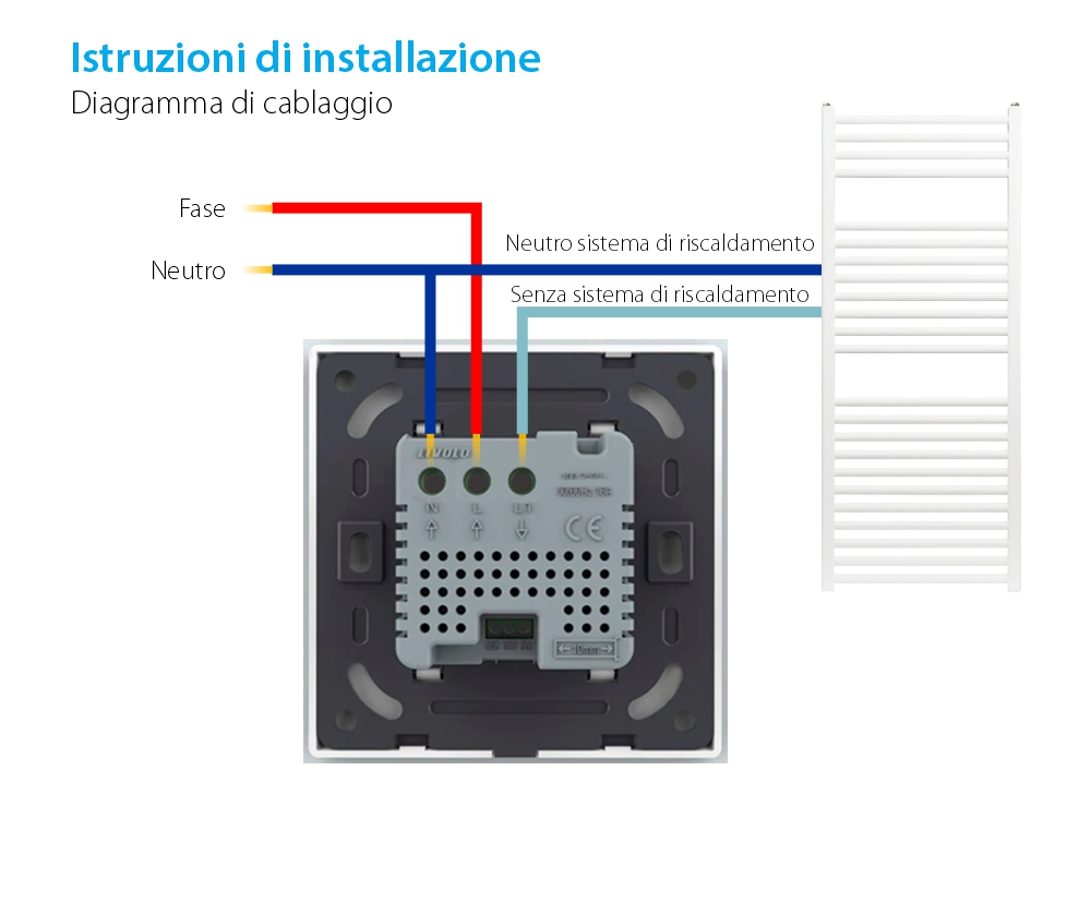 Modulo termostato Livolo per sistemi di riscaldamento elettrico – Nuova serie