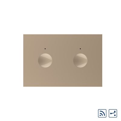 Modulo Interruttore doppio deviatore / invertitore wireless con touch Livolo, standard Italiano – Nuova Serie colore dorato