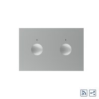Modulo Interruttore doppio deviatore / invertitore wireless con touch Livolo, standard Italiano – Nuova Serie colore griggio