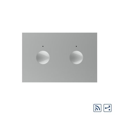 Modulo Interruttore doppio deviatore / invertitore wireless con touch Livolo, standard Italiano – Nuova Serie colore griggio