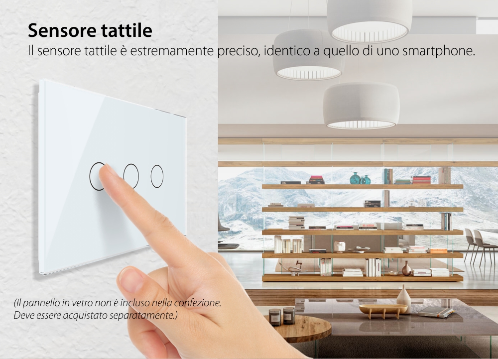 Modulo deviatore / invertitore triplo touch Livolo, standard italiano