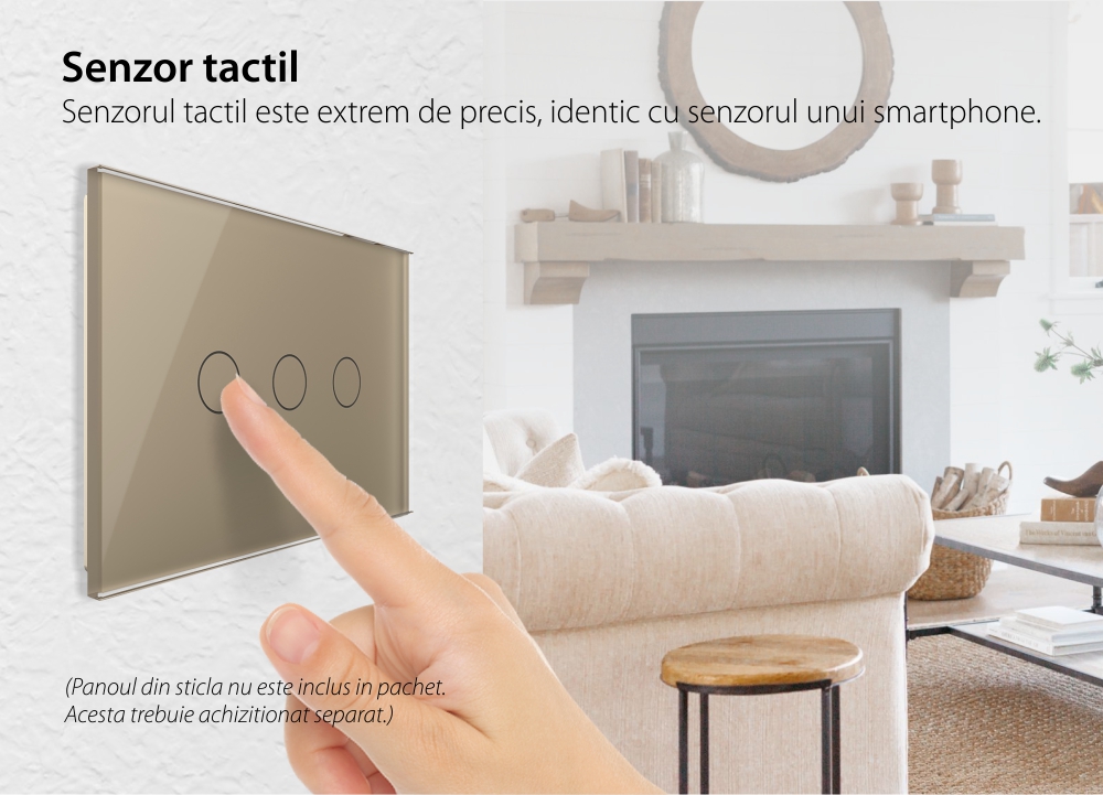 Modulo interruttore triplo deviatore / invertitore LIVOLO Touch, protocollo ZigBee EC – Standard Italiano