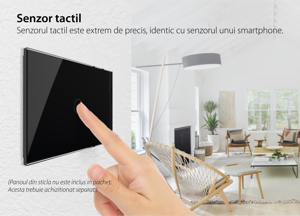 Modulo Interruttore semplice deviatore / invertitore wireless con touch Livolo, standard Italiano