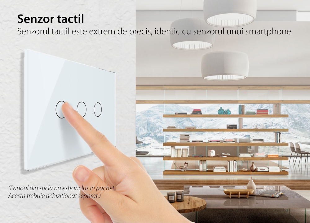Modulo interruttore triplo deviatore / invertitore touch Livolo, standard italiano
