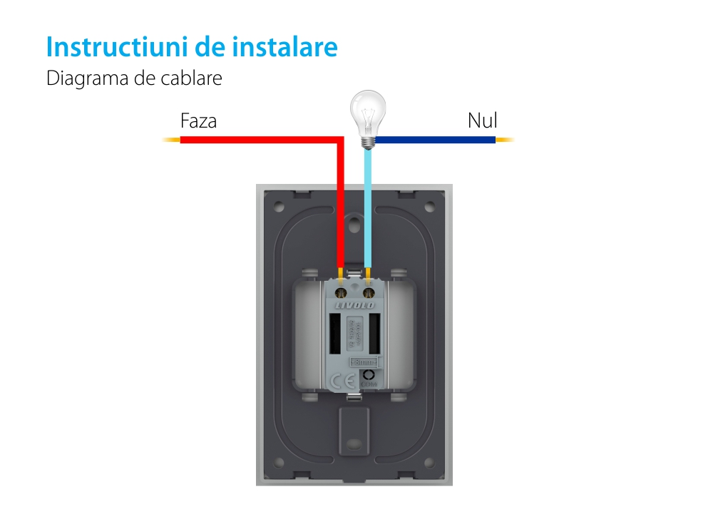 Modulo interruttore touch Livolo 1M standard italiano – Nuova serie