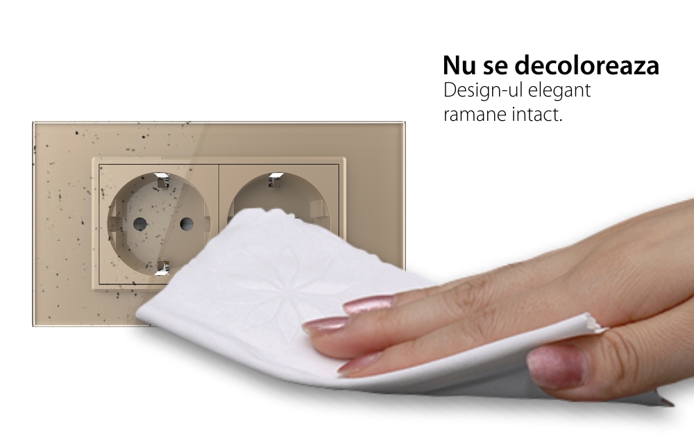 Presa doppia Livolo con cornice in vetro 4M, standard italiano, nuova serie