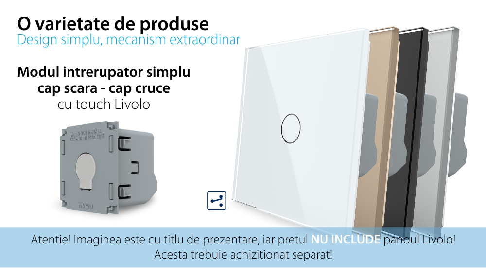 Modulo Interruttore Semplice Deviatore / Invertitore con Touch LIVOLO – Nuova Serie