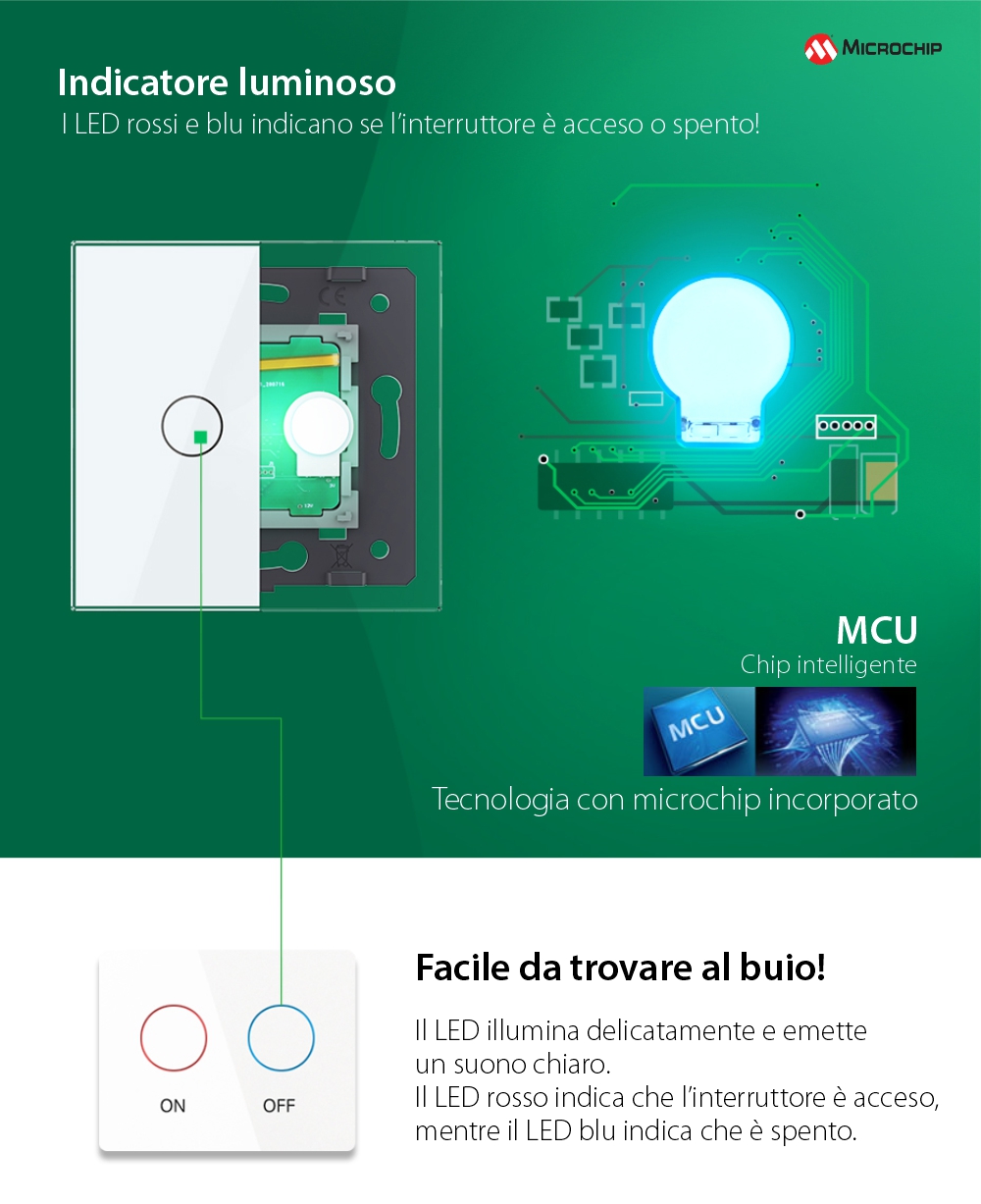 Modulo Interruttore Doppio Touch LIVOLO – Nuova Serie