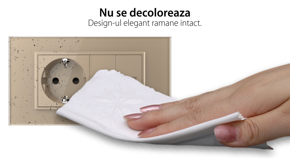 Presa doppia Livolo con cornice in vetro 1 Presa Schuko + TV / Internet, Standard italiano – Nuova serie