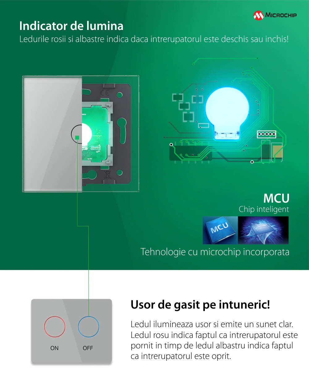 Modulo Interruttore Semplice Deviatore / Invertitore con Touch LIVOLO – Nuova Serie