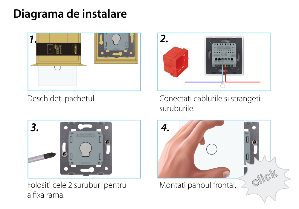 Modulo Interruttore Semplice Touch LIVOLO – Nuova Serie