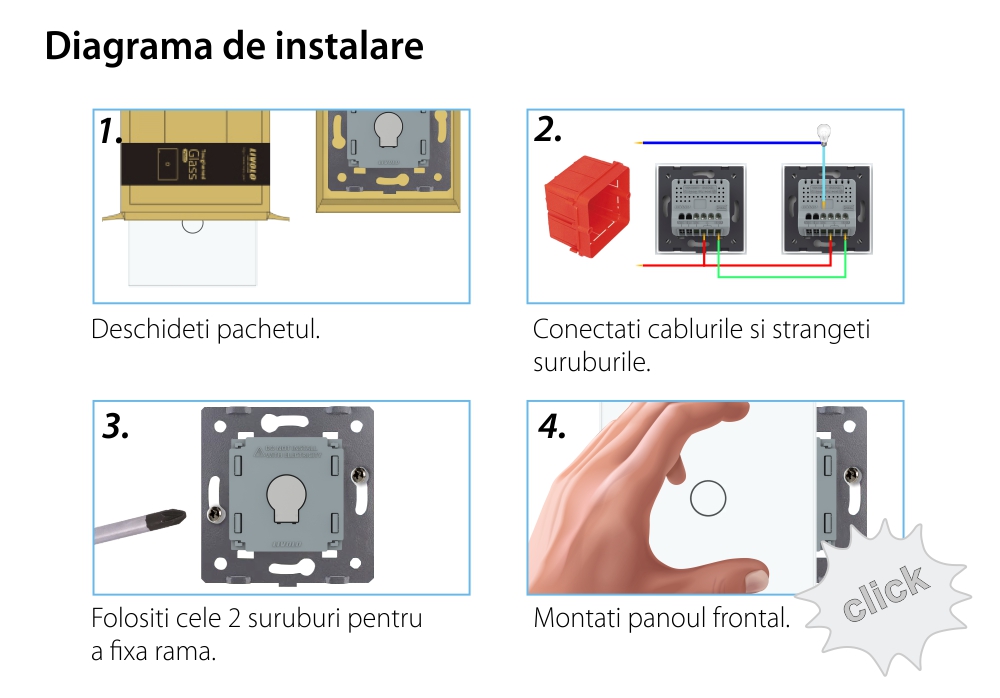 Modulo Interruttore Semplice Deviatore / Invertitore con Touch LIVOLO – Nuova Serie