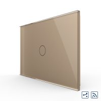 Interruttore deviatore / invertitore wireless con touch in vetro Livolo – standard italiano colore dorato