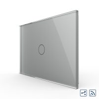 Interruttore deviatore / invertitore wireless con touch in vetro Livolo – standard italiano colore griggio
