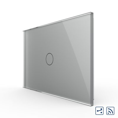 Interruttore deviatore / invertitore wireless con touch in vetro Livolo – standard italiano colore griggio