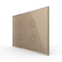 Interruttore quadruplo con touch in vetro Livolo – standard italiano colore dorato