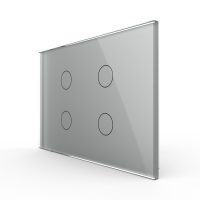 Interruttore quadruplo con touch in vetro Livolo – standard italiano colore griggio