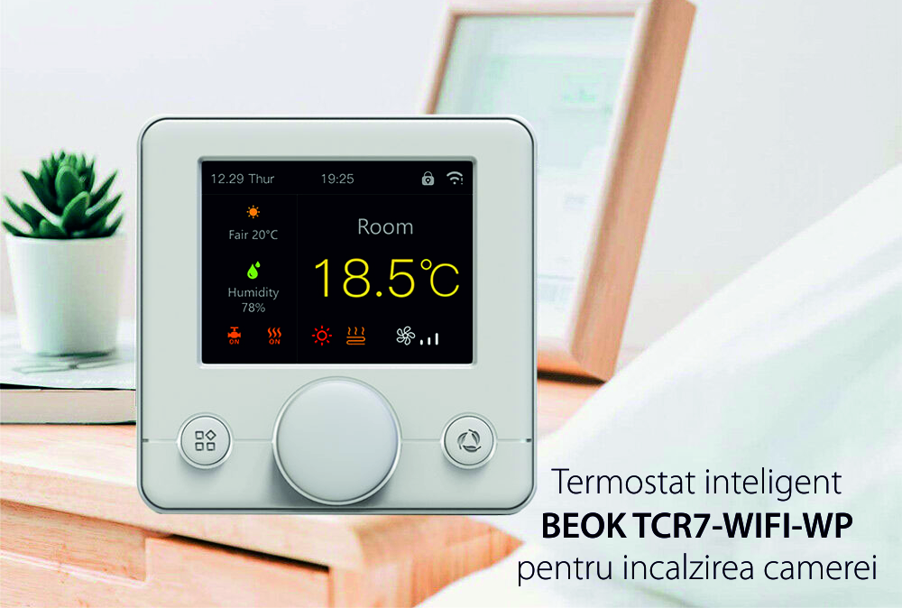 Termostato per il riscaldamento a gas BeOk TCR7-WIFI-WP