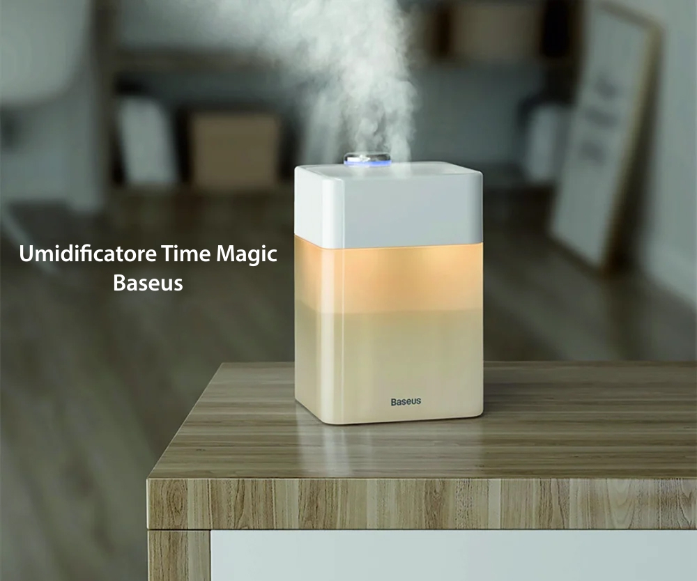 Umidificatore Baseus Time Magic, Capacità 550 mL, Alimentazione Type-C, Bianco