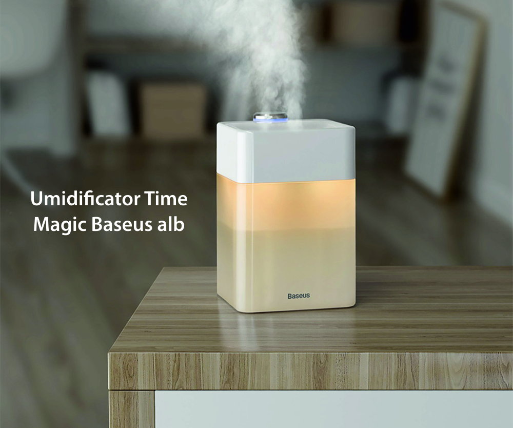 Umidificatore Baseus Time Magic, Capacità 550 mL, Alimentazione Type-C, Bianco