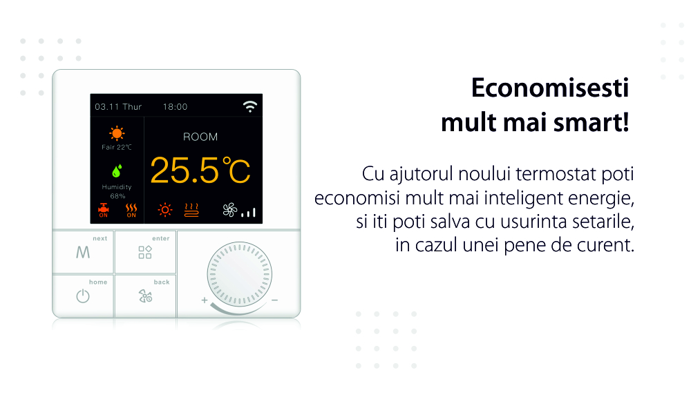 Termostato per riscaldamento a gas BeOk TCR8-WIFI-WP(3A)