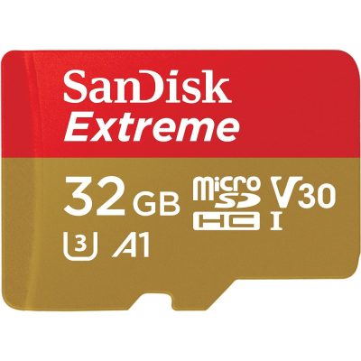 Scheda di memoria SanDisk Micro SD con adattatore SD, memoria 32 GB, classe 10, standard UHS-I U3