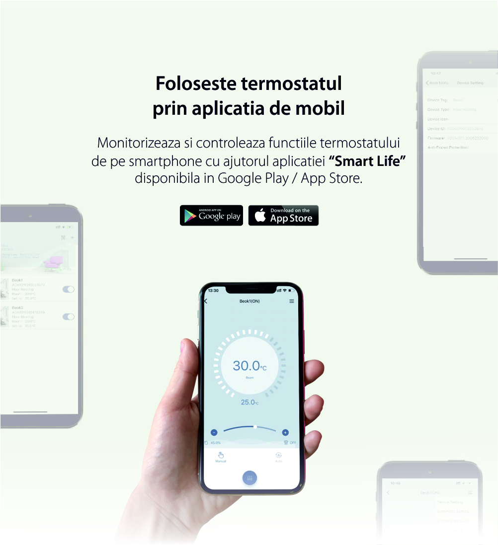 Termostato per riscaldamento a gas BeOk TCR8-WIFI-WP(3A)