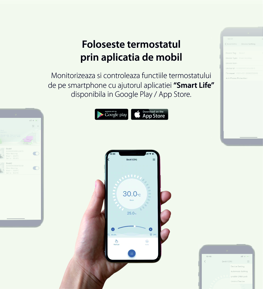 Termostato per il riscaldamento a gas BeOk TCR7-WIFI-WP