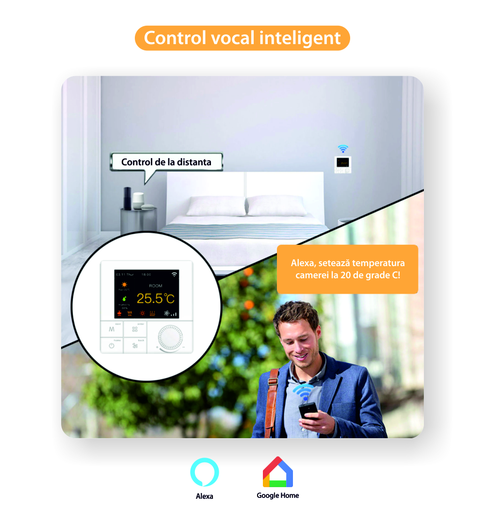 Termostato per riscaldamento elettrico a pavimento BeOk TCR8-WIFI-EP(16A)